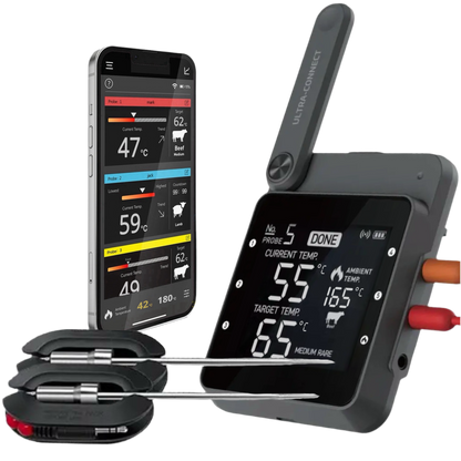 LTMT® - BBQ Thermometer Smart - BBQ thermometer met App en Wi-Fi