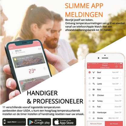 Details van de Dome BBQ Vleesthermometer - BBQ thermometer met app