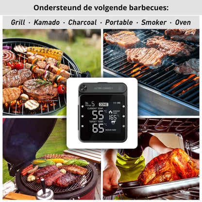 LTMT® - BBQ Thermometer Smart - BBQ thermometer met App en Wi-Fi